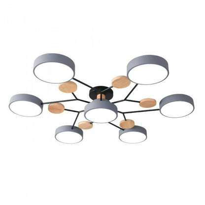 Skandinavisk LED Loftlampe med Moderne Gren Design og Varm Hvid Belysning