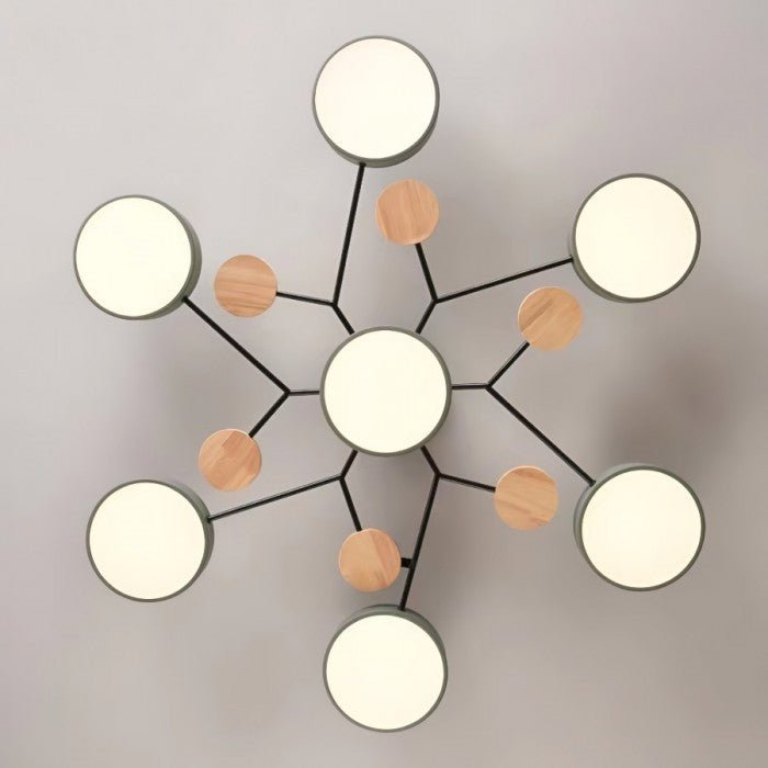 Skandinavisk LED Loftlampe med Moderne Gren Design og Varm Hvid Belysning