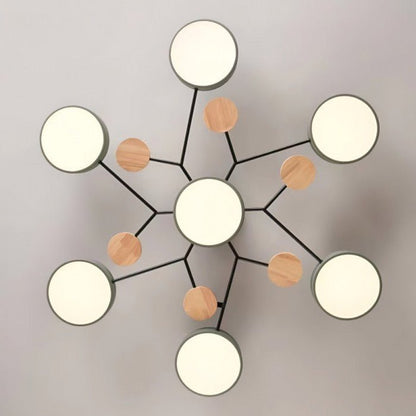 Skandinavisk LED Loftlampe med Moderne Gren Design og Varm Hvid Belysning