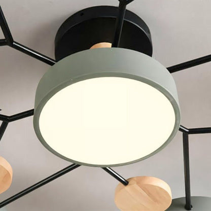 Skandinavisk LED Loftlampe med Moderne Gren Design og Varm Hvid Belysning