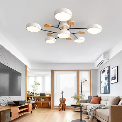 Skandinavisk LED Loftlampe med Moderne Gren Design og Varm Hvid Belysning