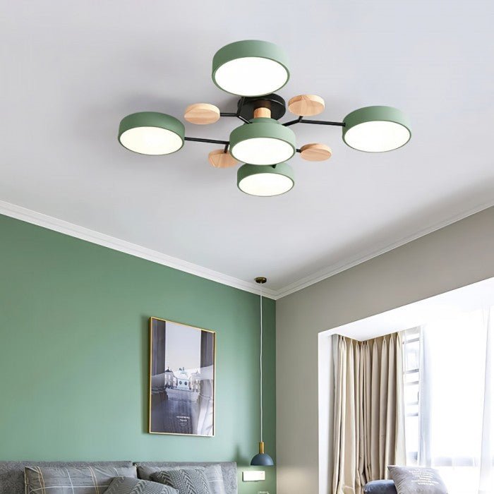 Skandinavisk LED Loftlampe med Moderne Gren Design og Varm Hvid Belysning