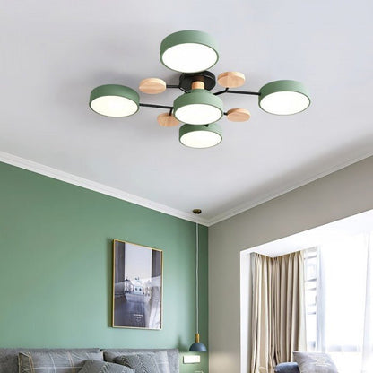 Skandinavisk LED Loftlampe med Moderne Gren Design og Varm Hvid Belysning