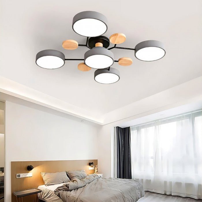 Skandinavisk LED Loftlampe med Moderne Gren Design og Varm Hvid Belysning