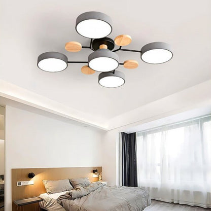 Skandinavisk LED Loftlampe med Moderne Gren Design og Varm Hvid Belysning