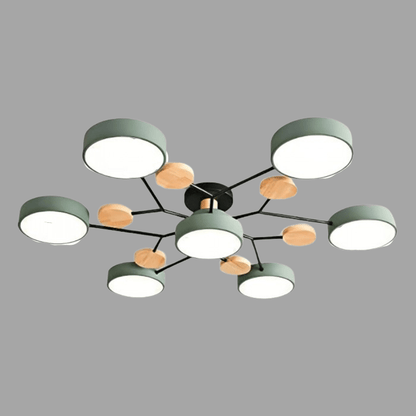 Skandinavisk LED Loftlampe med Moderne Gren Design og Varm Hvid Belysning