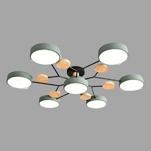 Skandinavisk LED Loftlampe med Moderne Gren Design og Varm Hvid Belysning