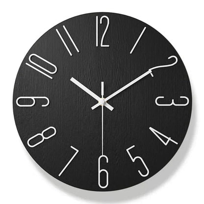 Skandinavisk Trævægur Lydløst Frameless Minimalistisk Design