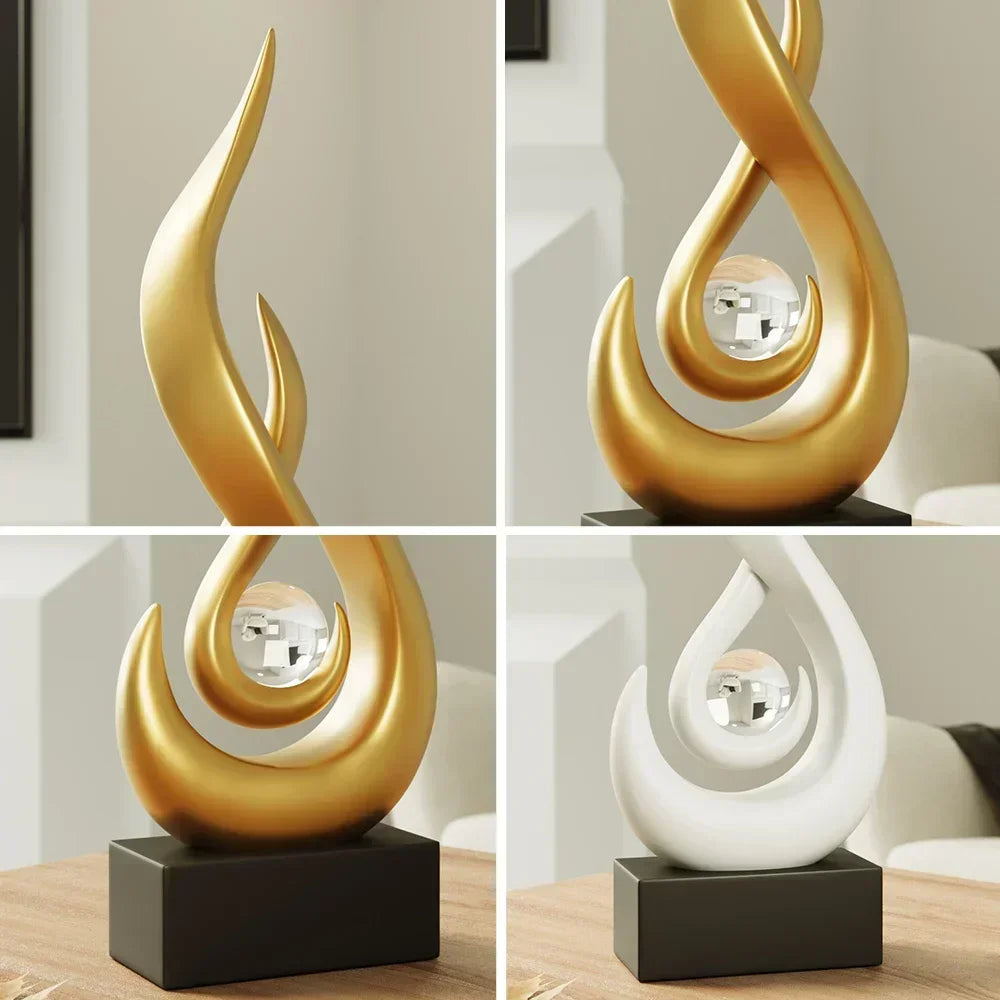 Serenity abstrakt skulptur med moderne kunstnerisk design til stilfuld boligindretning