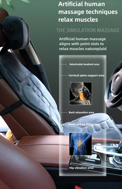 Shiatsu Helkrops Rygmassageapparat med Varme og Justerbar Indstilling