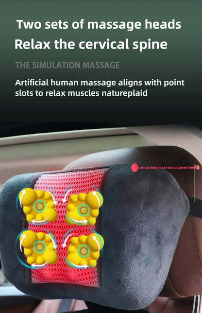 Shiatsu Helkrops Rygmassageapparat med Varme og Justerbar Indstilling