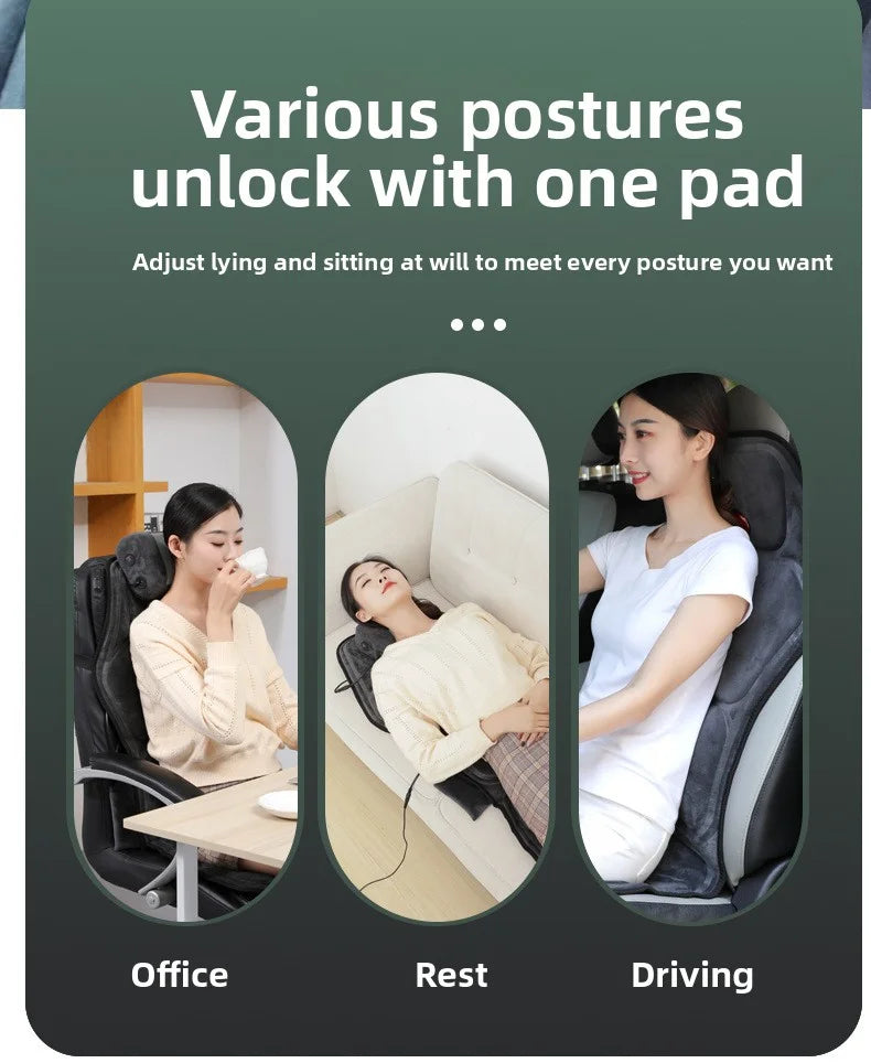 Shiatsu Helkrops Rygmassageapparat med Varme og Justerbar Indstilling