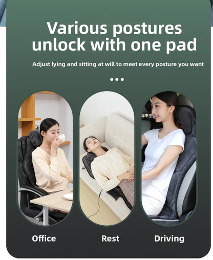 Shiatsu Helkrops Rygmassageapparat med Varme og Justerbar Indstilling