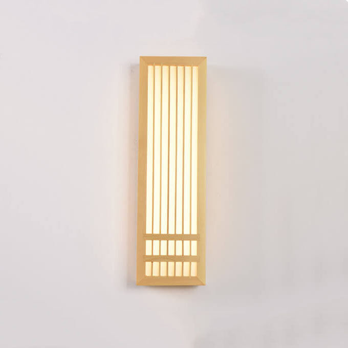 ShizuLight Japansk LED Væglampe i Træ med Varmt Stemningslys