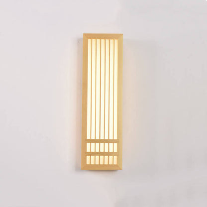 ShizuLight Japansk LED Væglampe i Træ med Varmt Stemningslys