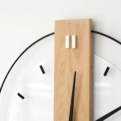 SilentOak minimalistisk vægur i træ med lydløst moderne design