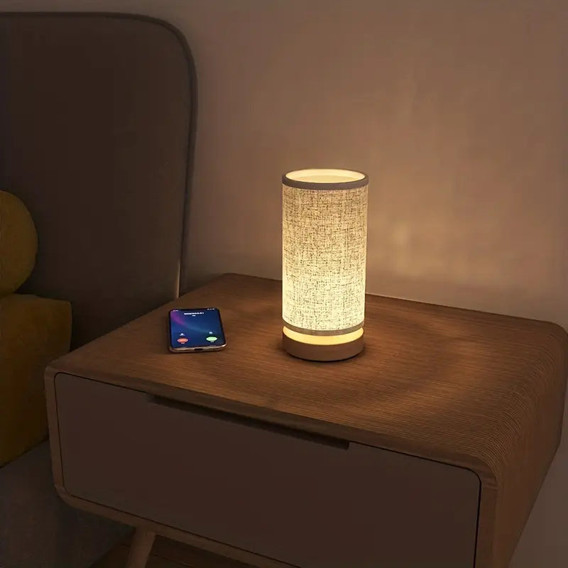 SimpleGlow Minimalistisk Natlampe i Træ med Varmt Lys