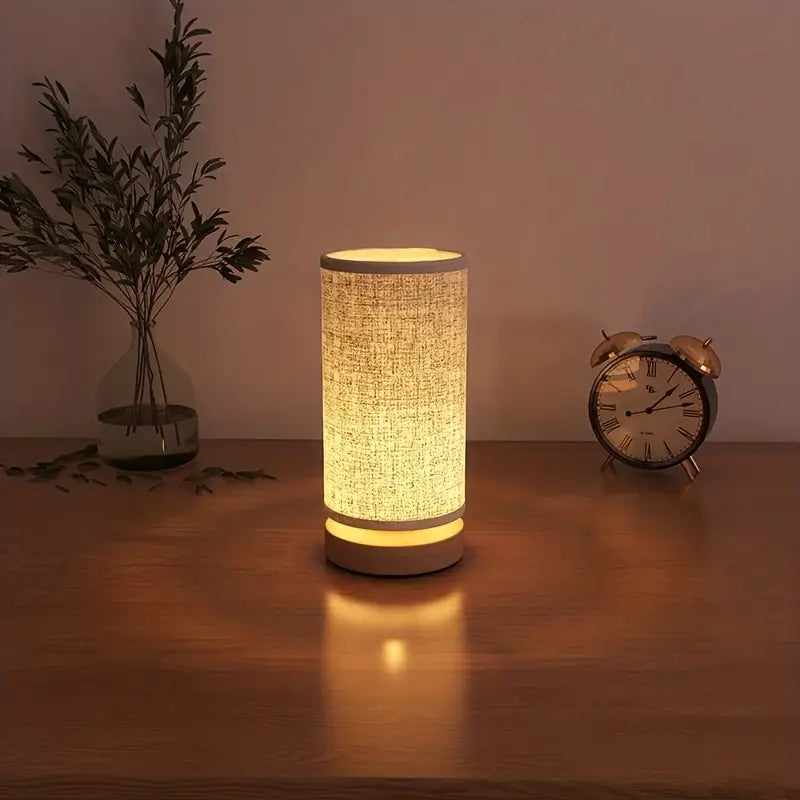 SimpleGlow Minimalistisk Natlampe i Træ med Varmt Lys