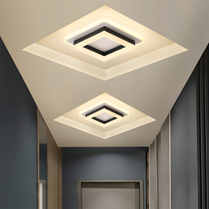 Slim Firkantet LED Loftlampe Minimalistisk Plafond