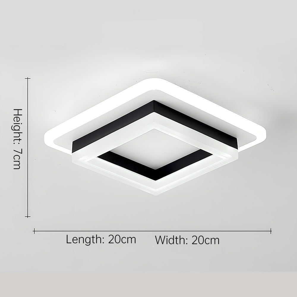 Slim Firkantet LED Loftlampe Minimalistisk Plafond