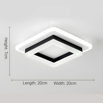 Slim Firkantet LED Loftlampe Minimalistisk Plafond
