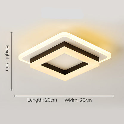 Slim Firkantet LED Loftlampe Minimalistisk Plafond