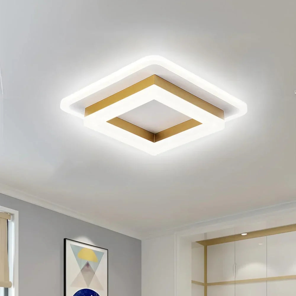 Slim Firkantet LED Loftlampe Minimalistisk Plafond