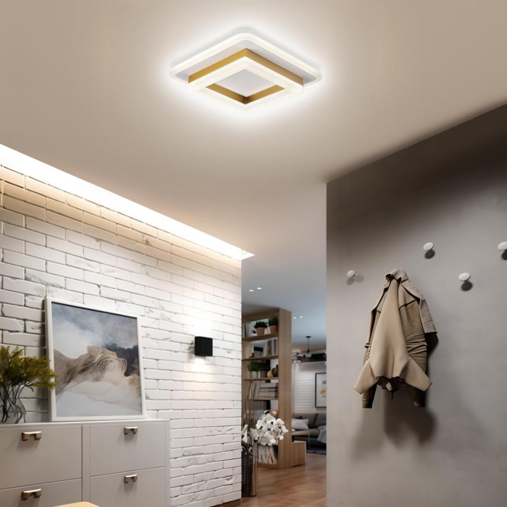 Slim Firkantet LED Loftlampe Minimalistisk Plafond
