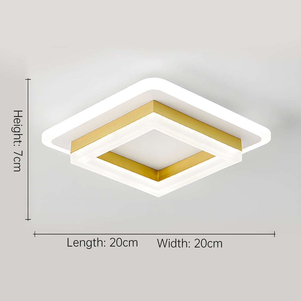 Slim Firkantet LED Loftlampe Minimalistisk Plafond