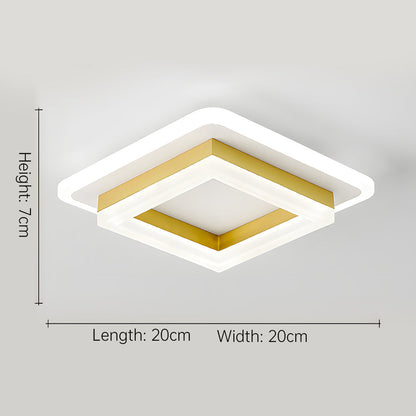 Slim Firkantet LED Loftlampe Minimalistisk Plafond