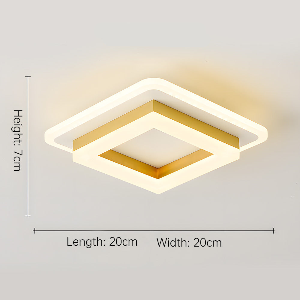 Slim Firkantet LED Loftlampe Minimalistisk Plafond