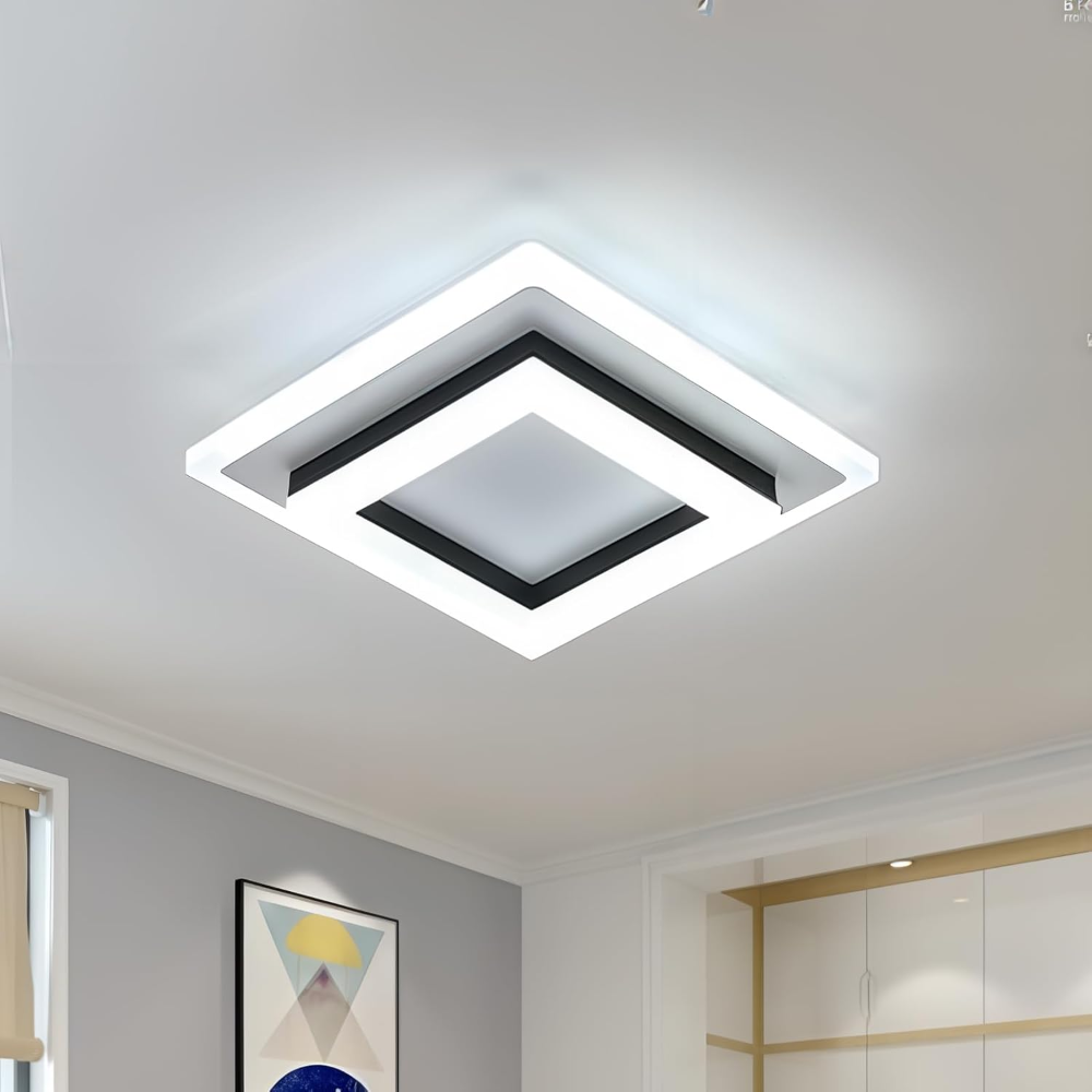 Slim Firkantet LED Loftlampe Minimalistisk Plafond