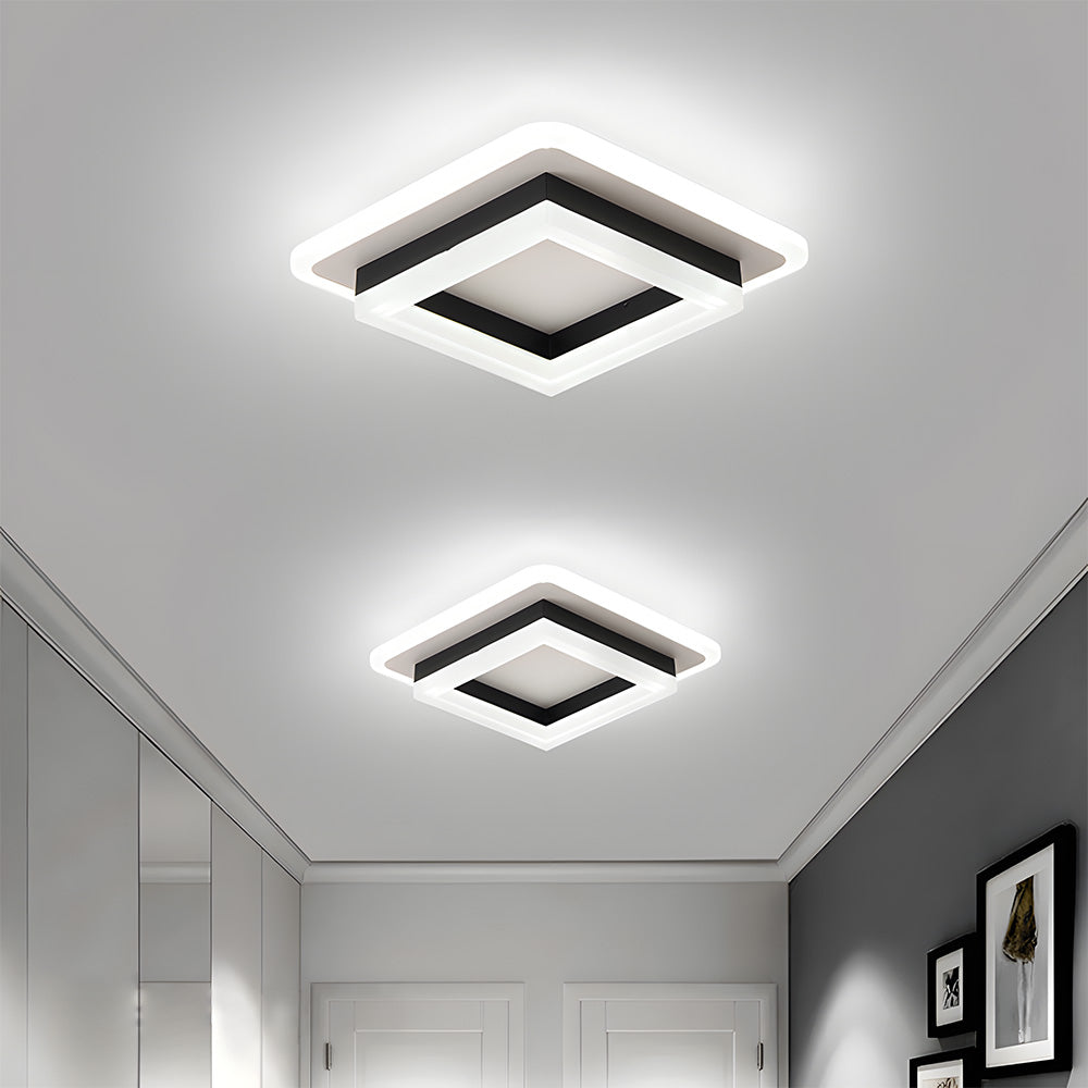 Slim Firkantet LED Loftlampe Minimalistisk Plafond