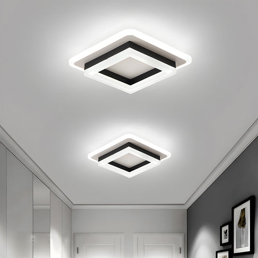 Slim Firkantet LED Loftlampe Minimalistisk Plafond