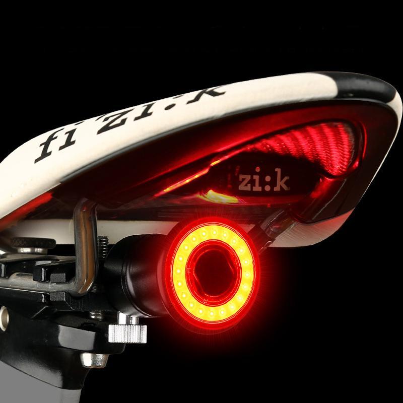 Smart Cykelbaglygte USB Genopladelig Vandtæt LED Sikkerhedslygte