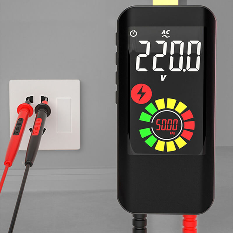 Smart digitalt multimeter med automatisk måling og baggrundsbelyst display