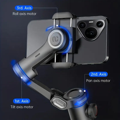 SmartPro Foldbar 3-Akset Smartphone Gimbal Stabilizer til iPhone og Android
