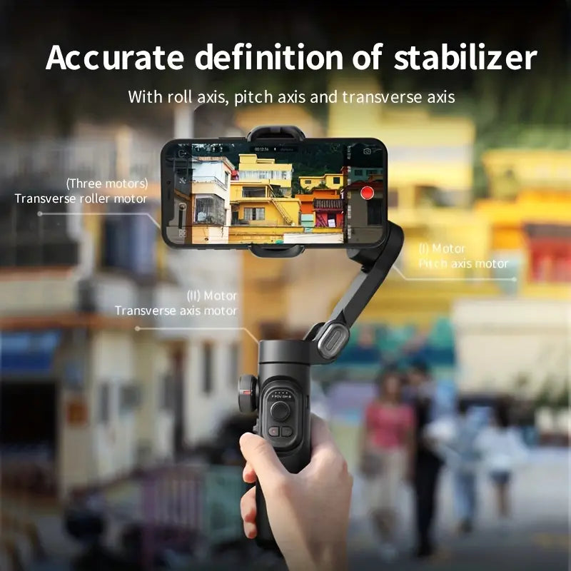 SmartPro Foldbar 3-Akset Smartphone Gimbal Stabilizer til iPhone og Android