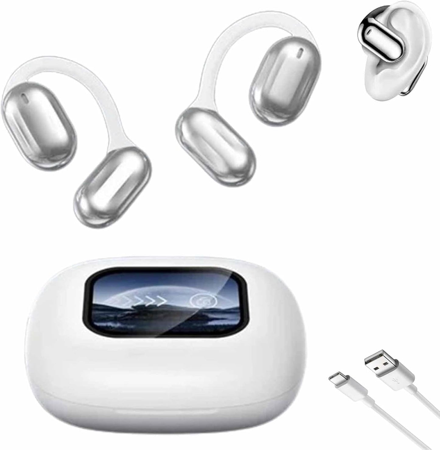 SmartSpeak AI-øretelefoner med Realtidsoversættelse, Bluetooth og Trådløs Forbindelse
