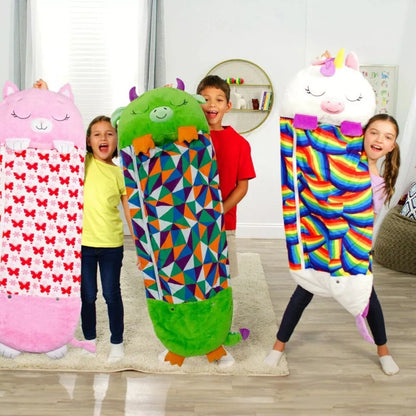 SnugglePals Dyresovepose til Børn Blød og Hyggelig Sovepose til Drenge og Piger