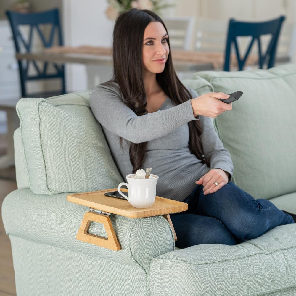 SofaMate Justerbart Armbordsbakke til Sofa til Drikkevarer og Småting