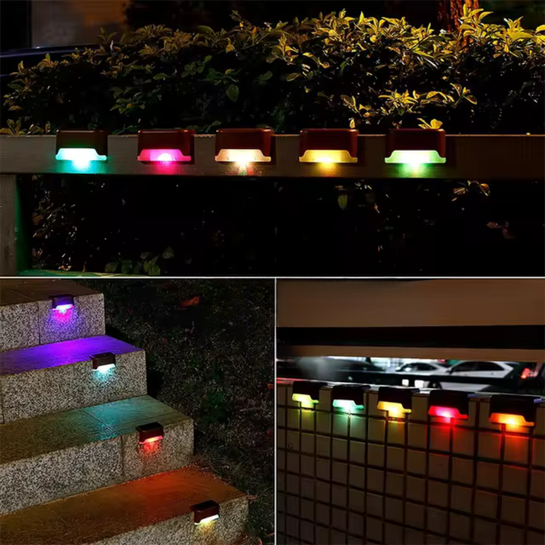 Solcelledrevne Udendørs LED Væglamper Vandtætte Trinlamper