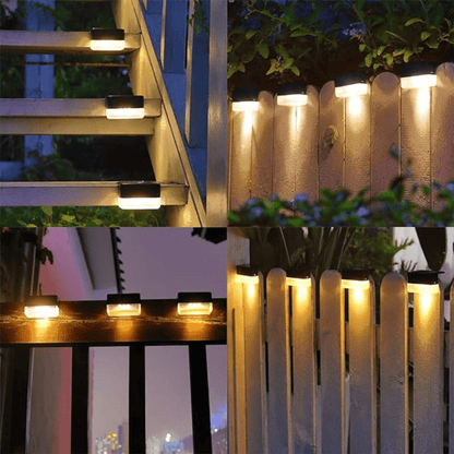 Solcelledrevne Udendørs LED Væglamper Vandtætte Trinlamper