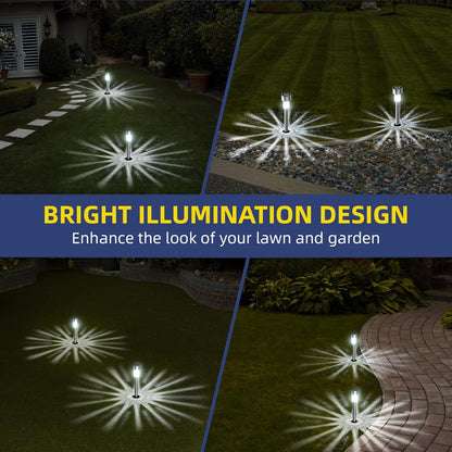SolarGlow Solcellelamper til Haven, Vandtætte Udendørs Bedlamper til Stier