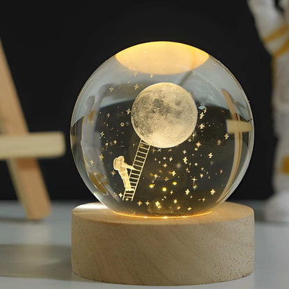 SolarSphere Krystalmodel af Solsystemet med LED-Lys, Dekoration og Læring