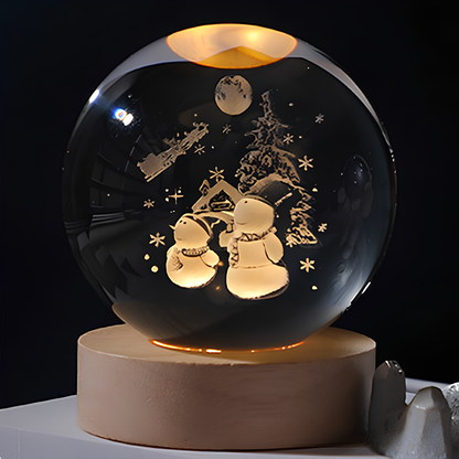 SolarSphere Krystalmodel af Solsystemet med LED-Lys, Dekoration og Læring