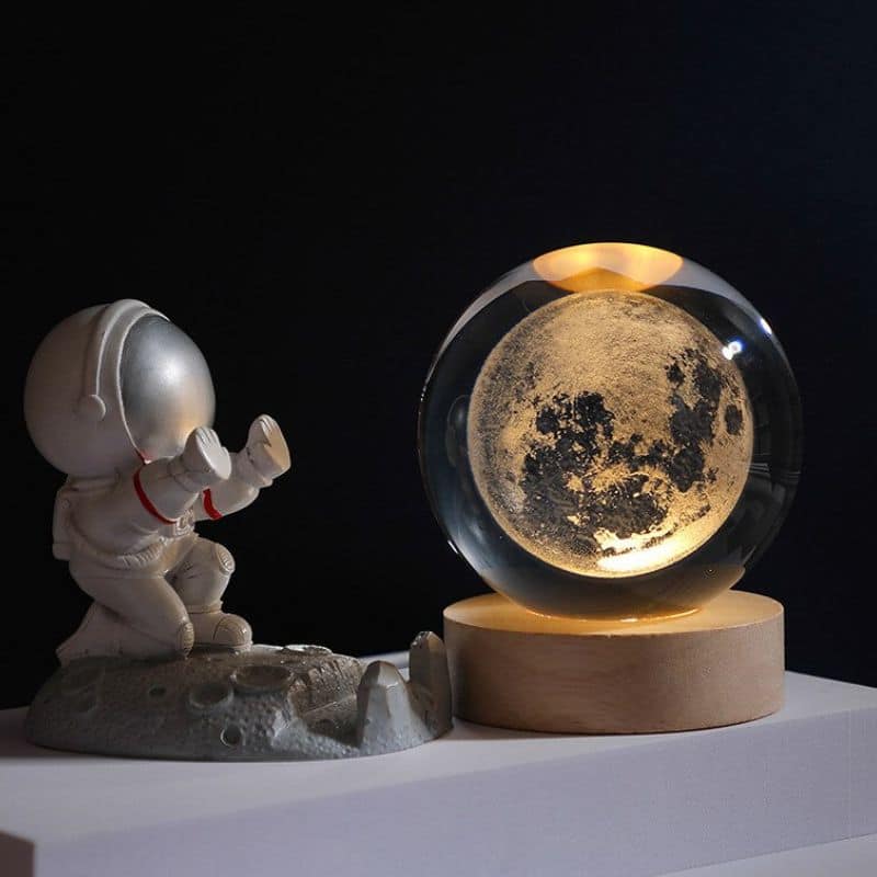 SolarSphere Krystalmodel af Solsystemet med LED-Lys, Dekoration og Læring
