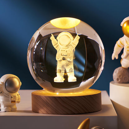 SolarSphere Krystalmodel af Solsystemet med LED-Lys, Dekoration og Læring