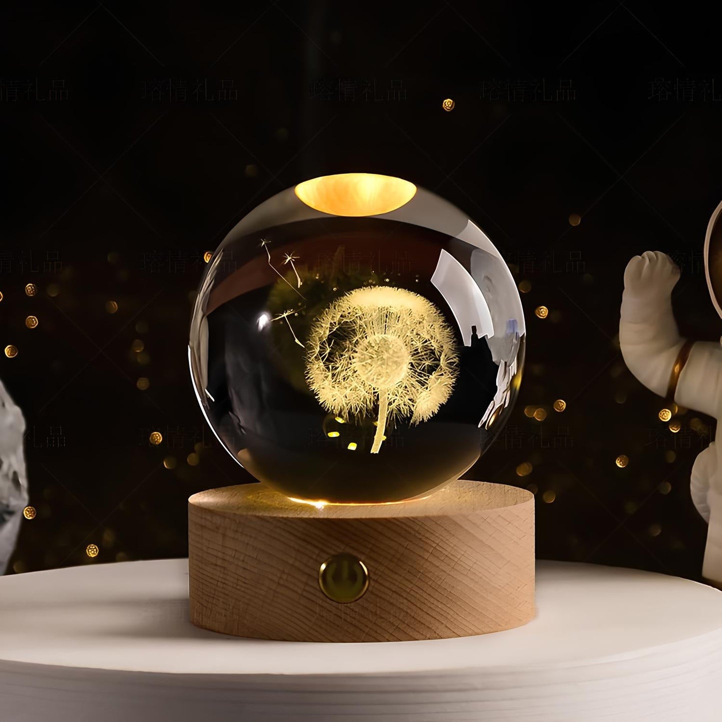 SolarSphere Krystalmodel af Solsystemet med LED-Lys, Dekoration og Læring