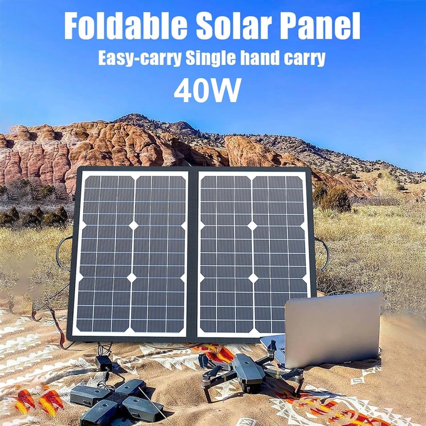 SolaraX Foldbart Solpanel 1000W til Bærbar Opladning